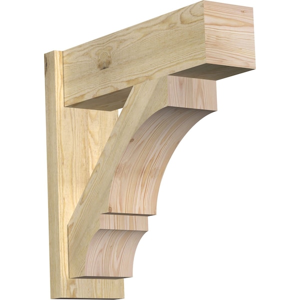 Ekena Millwork Balboa Block Rough Sawn Outlooker, Douglas Fir, 8"W x 26"D x 26"H OUT08X26X26BOA05RDF - main